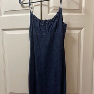 Denim Spaghetti Strap Dress